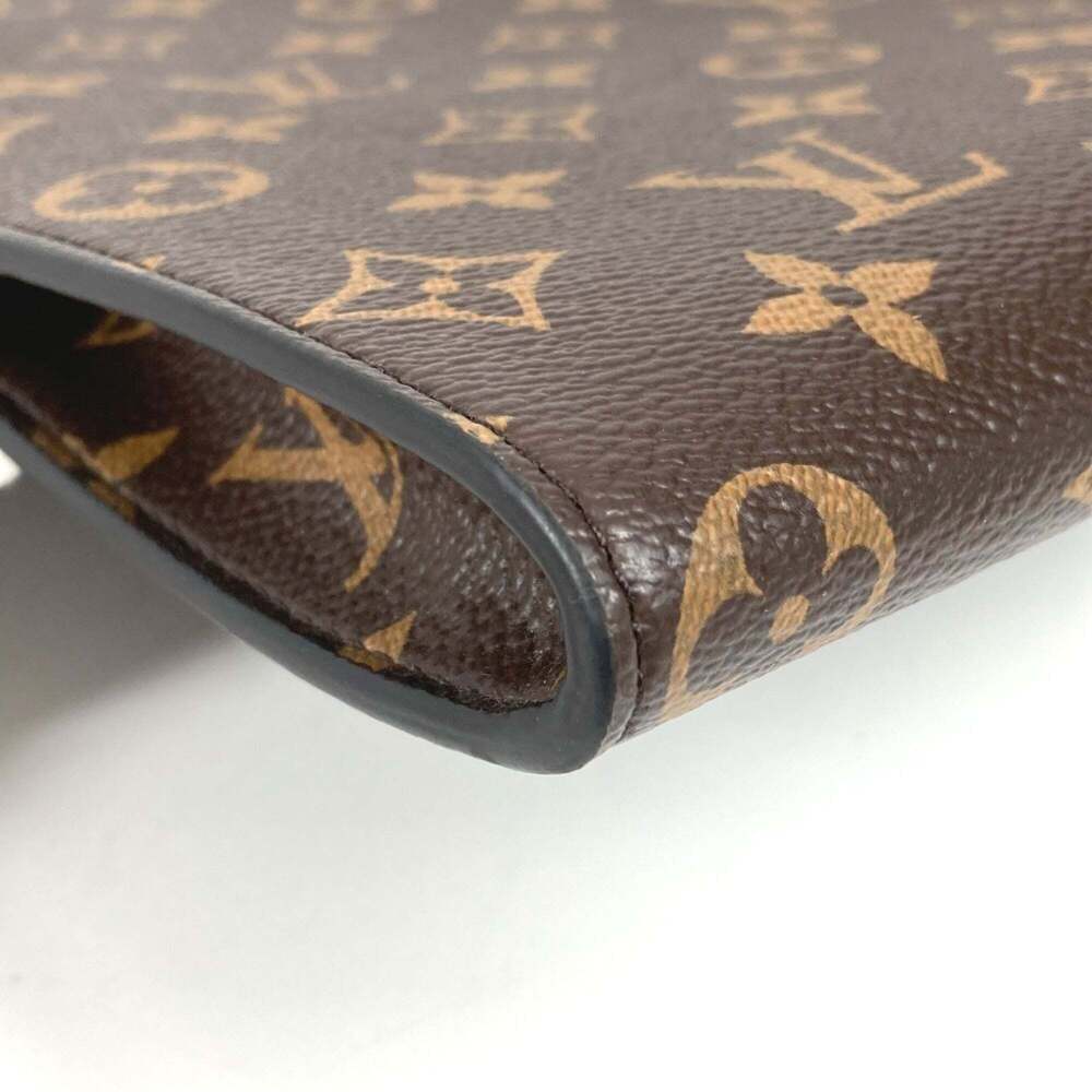 LOUIS VUITTON Authentic Brown Monogram Canvas Pochette Pouch - Picture 7 of 14
